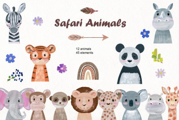Download Boho Safari Clipart. - Safari clipart Collection