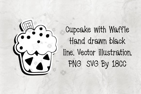 Download Cupcake with Waffle PNG SVG - Waffle png Collection