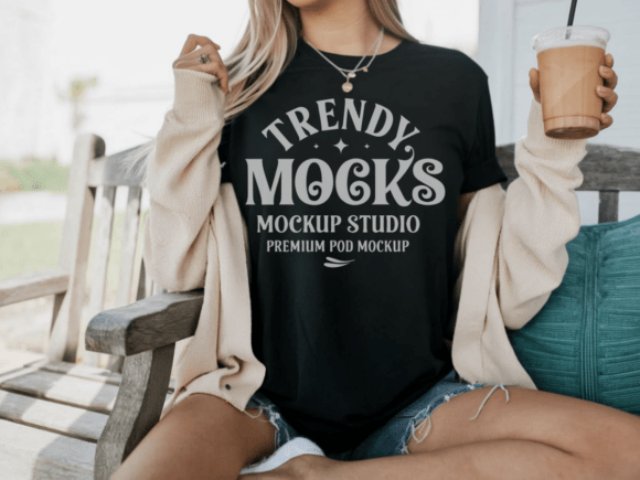 Download Bella Canvas 3001 Black T-Shirt Mockup - Premium Resources