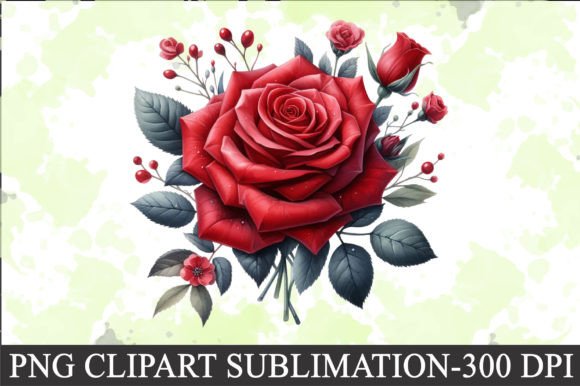 Download Valentine Red Rose Clipart Sublimation - Red rose clipart Collection