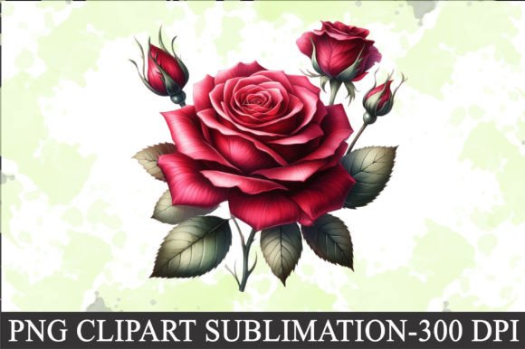 Download Valentine Red Rose Clipart Sublimation - Red rose clipart Collection