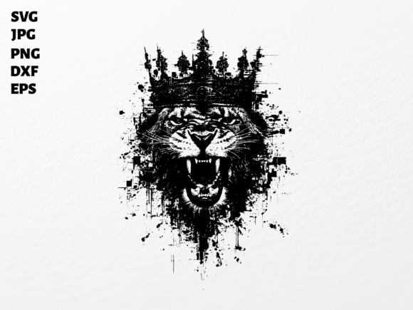 Download Roaring Lion King Crown SVG Sublimation - Lion king Collection
