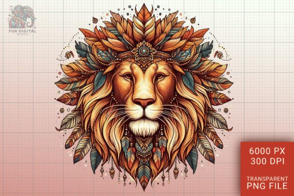 Download Majestic Lion King Leo Boho Style Png - Lion king Collection
